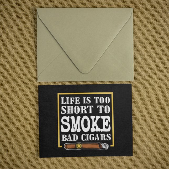 Funny Sarcastic Cigar Quote Postcard (funny sarcastic cigar postcard)