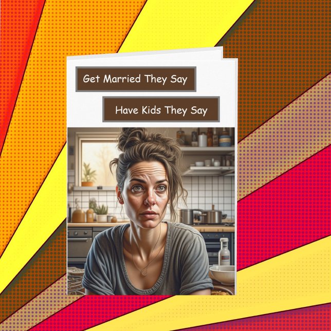Funny Sarcastic Exhausted Housewife Humour Card (Creator Uploaded)