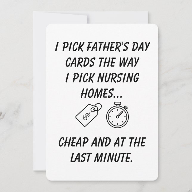 Funny Sarcastic Father'S Day Card for Dad (Front)