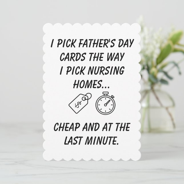 Funny Sarcastic Father'S Day Card for Dad (Standing Front)
