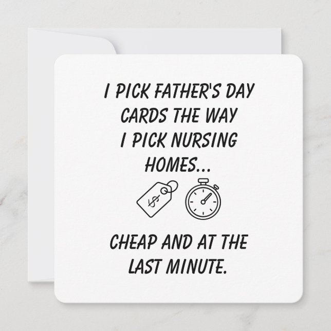 Funny Sarcastic Father'S Day Card for Dad (Front)