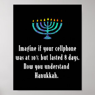 Funny Sarcastic Hanukkah Chanukah Cellphone Quote  Poster