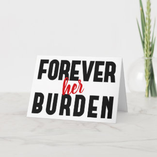 Funny Sarcastic Her Valentine's Greeting Card