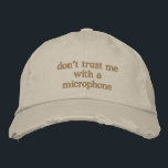 Funny Sarcastic Humor Loud Friend No Filter Embroidered Hat<br><div class="desc">This embroidered hat is made for the loud friend, the natural performer, and the person who absolutely should not be handed a microphone. Clean, minimal stitching keeps the look wearable while the humor does the talking. Easy to throw on for rehearsals, open mics, casual outings, or everyday wear when your...</div>