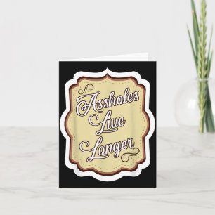 Funny Sarcastic Humour Sarcasm Quote Holes Live Card