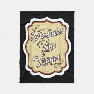 Funny Sarcastic Humour Sarcasm Quote Holes Live Fleece Blanket