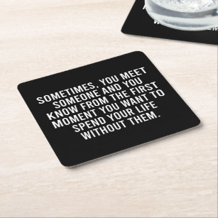Funny Sarcastic Introvert Humor Saying Square Paper Coaster