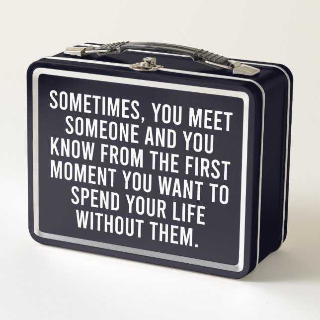 Funny Sarcastic Introvert Humour Saying Metal Lunch Box (Front)