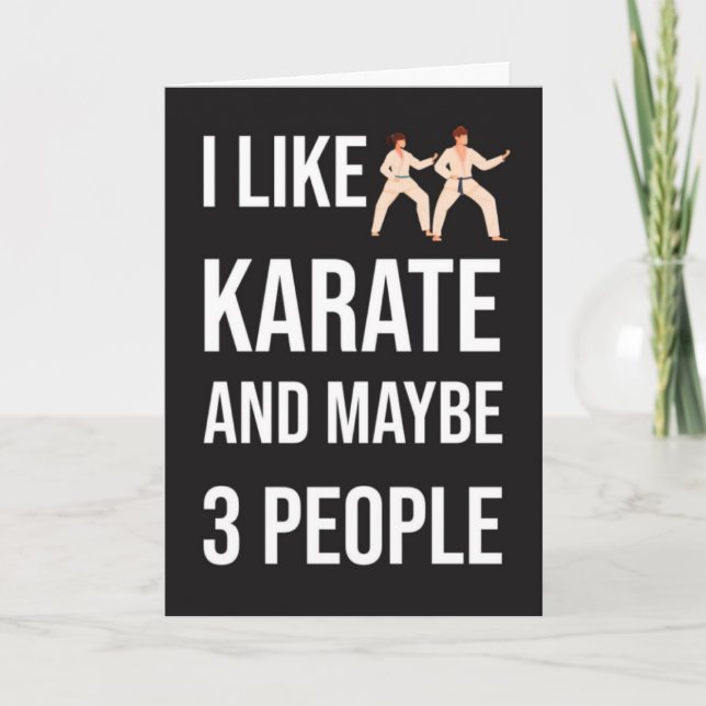 Funny Sarcastic Karate Cards Martial Arts Fighter (Front)