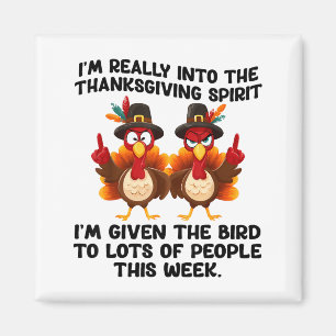 Funny Sarcastic Novelty Tee I've Given The Bird Me Magnet