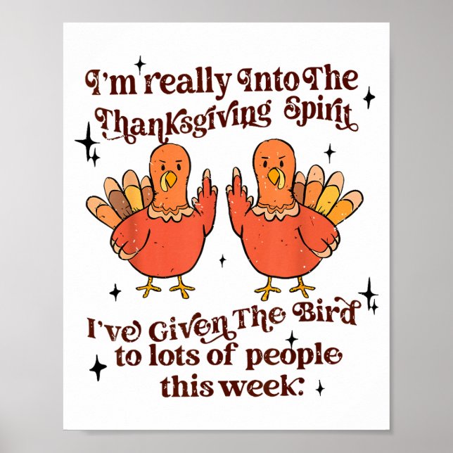 Funny Sarcastic Novelty Tee I've Given The Bird Me Poster (Front)
