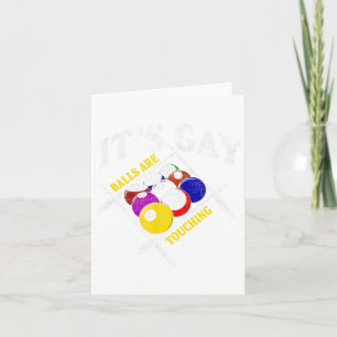 Funny Sarcastic Pool Billiards Statement It´s Gay  Card