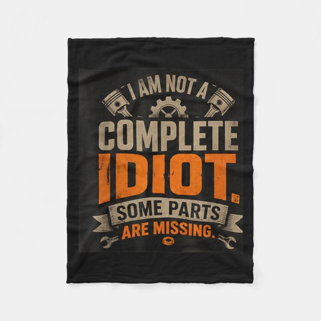 Funny Sarcastic Quote Design 1 Fleece Blanket (Front)