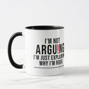Funny Sarcastic Quote Minimalist Coffee Mug - "I'm
