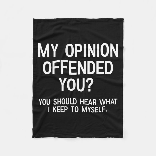 Funny Sarcastic Quote Witty Humour And Sarcasm Fleece Blanket (Front)