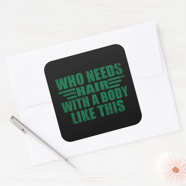 Funny sarcastic quotes adult humour sarcasm square sticker (Envelope)