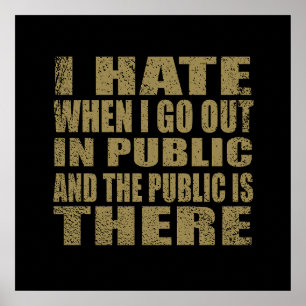 Funny sarcastic quotes humour sarcasm introvert poster