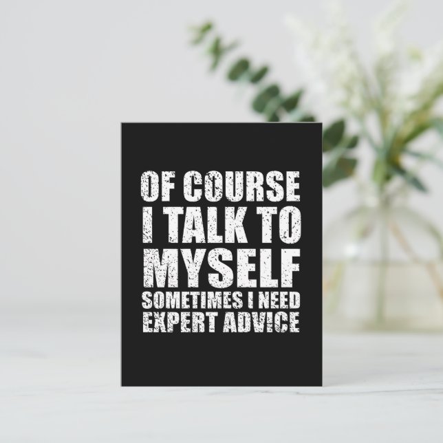 Funny sarcastic quotes humour sarcasm postcard (Standing Front)