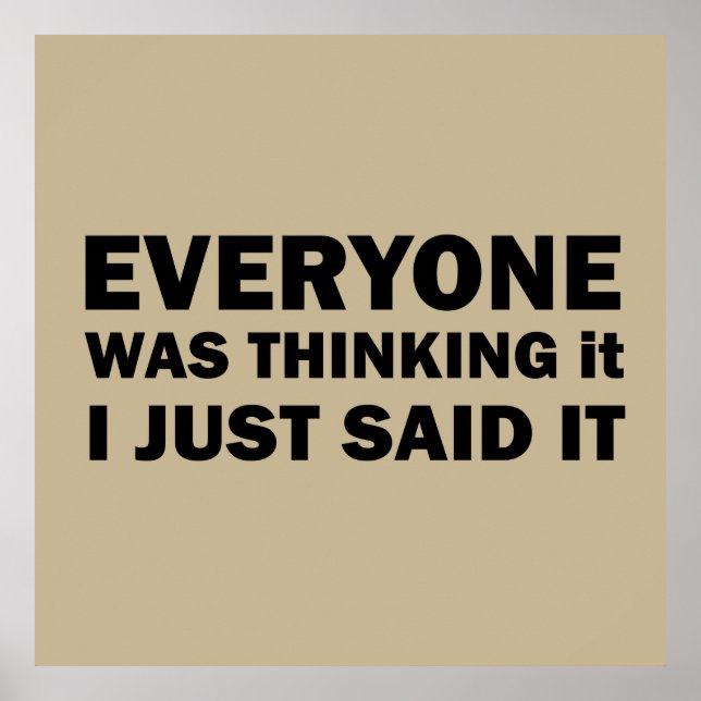 funny sarcastic quotes poster (Front)