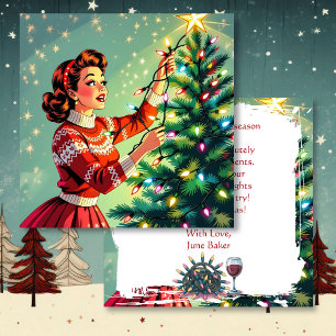 Funny Sarcastic Retro Christmas Humor Card