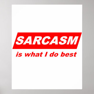 Funny Sarcastic Sarcasm is what I do Best Nerdy Gi Poster