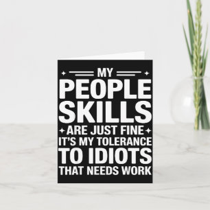 Funny Sarcastic Saying Humour Introvert Workplace Card