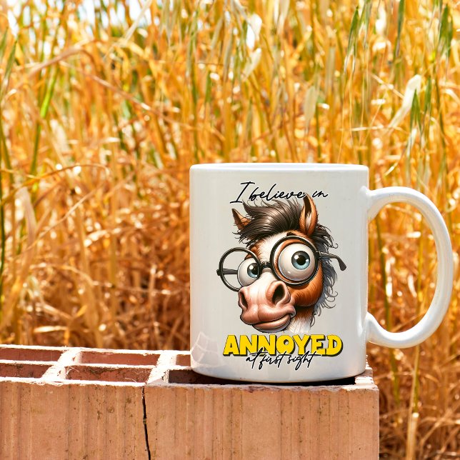 Funny sarcastic sayings, Annoyed at first sight Coffee Mug (I believe in annoyed at first sight mug)