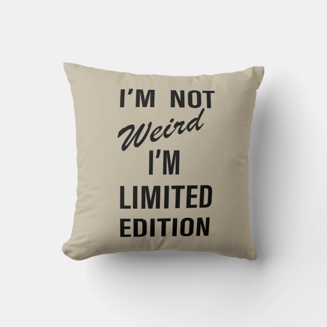 Funny sarcastic sayings black font cushion (Front)
