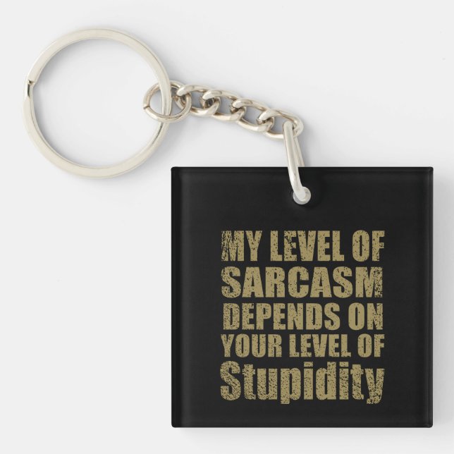 Funny sarcastic sayings famous quotes key ring (Front)