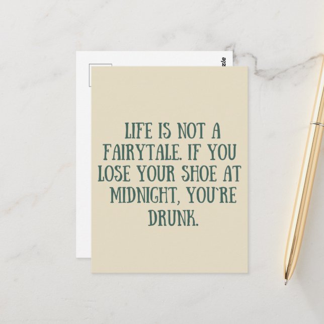 Funny sarcastic sayings famous quotes postcard (Front/Back In Situ)