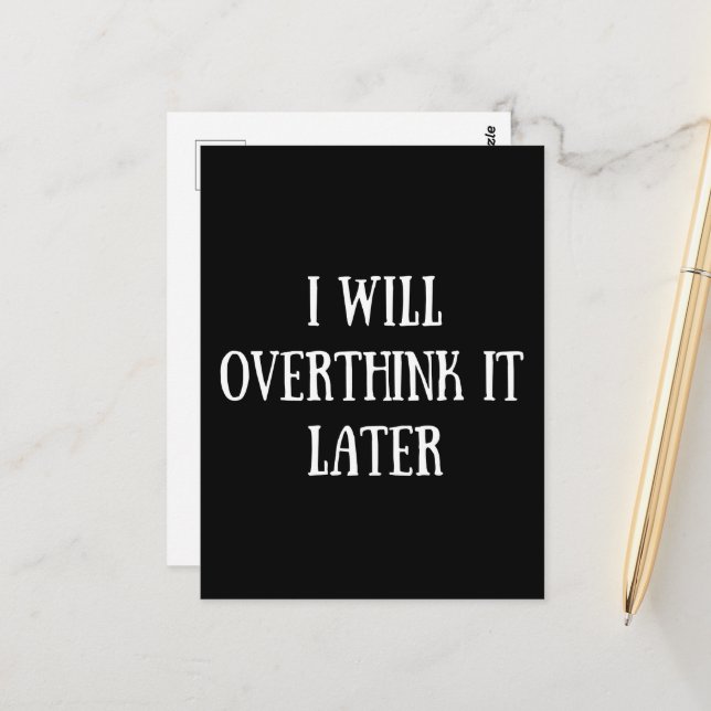 Funny sarcastic sayings famous quotes postcard (Front/Back In Situ)