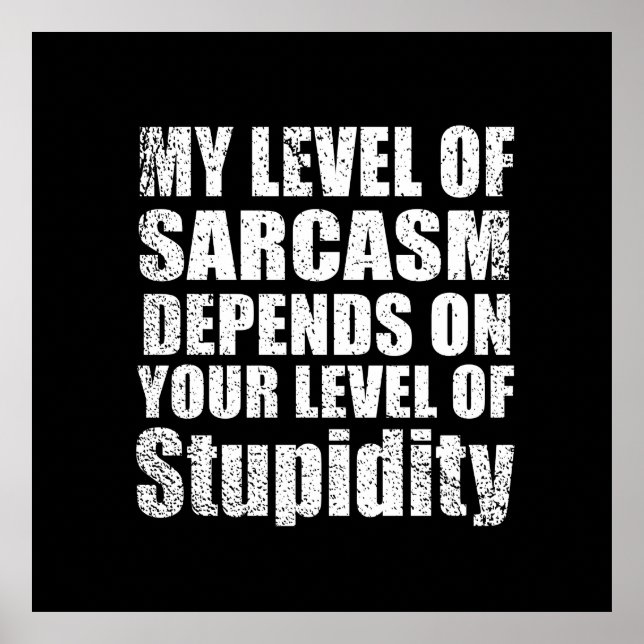 Funny sarcastic sayings famous quotes poster (Front)
