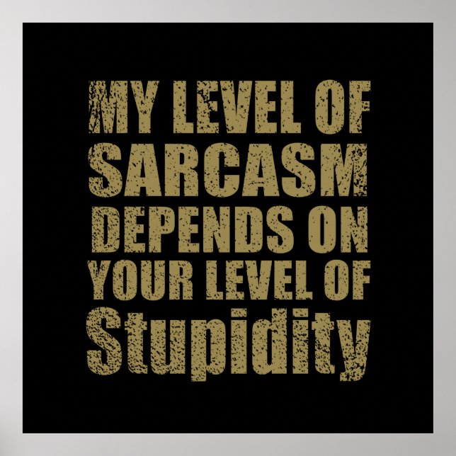 Funny sarcastic sayings famous quotes poster (Front)