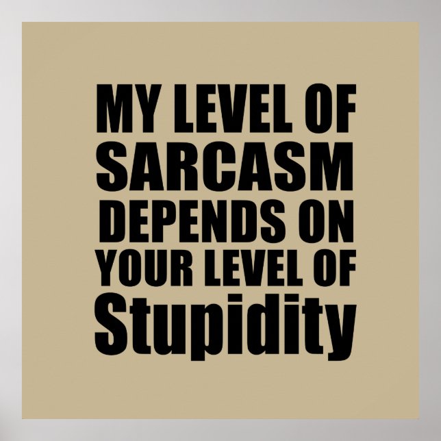 Funny sarcastic sayings famous quotes poster (Front)