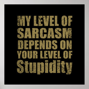 funny sarcastic sayings poster
