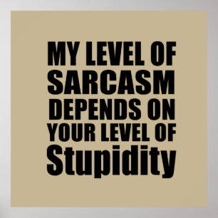 funny sarcastic sayings poster