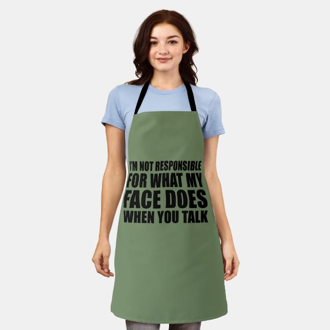 funny sarcastic sayings slogan apron (Worn)