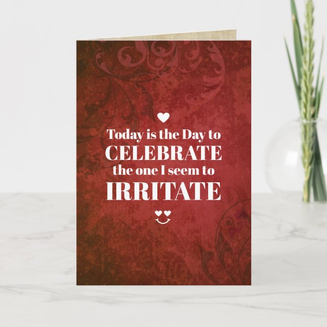 Funny Sarcastic Spouse's Valentine's Day Card (Front)