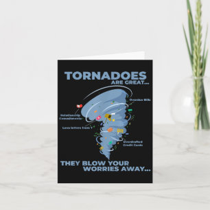 Funny Sarcastic Tornado Infographic Quote Graphic Card