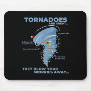 Funny Sarcastic Tornado Infographic Quote Graphic Mouse Pad