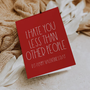 Funny sarcastic Valentine's day card