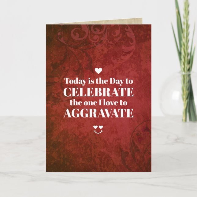 Funny Sarcastic Valentine's Day Card (Front)