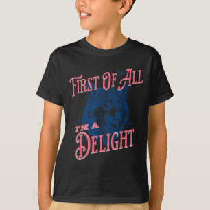 Funny Sarcastic Wolf First Of A Delight Women 80s T-Shirt