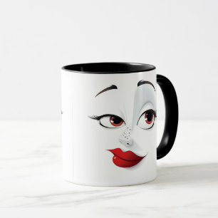 Funny Sarcastic Woman Face Wrap Mug