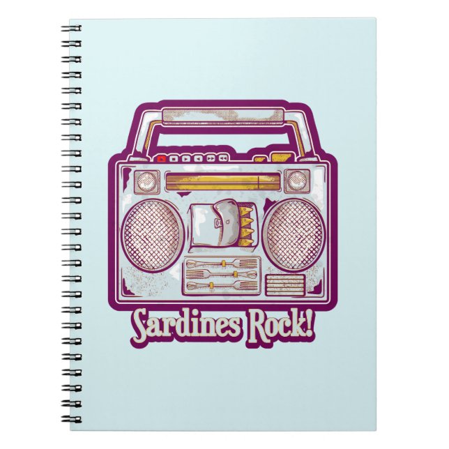 Funny sardines tin stereo notebook (Front)