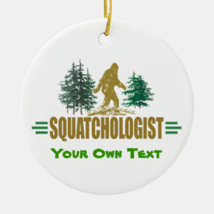 Funny Sasquatch Bigfoot Ceramic Tree Decoration