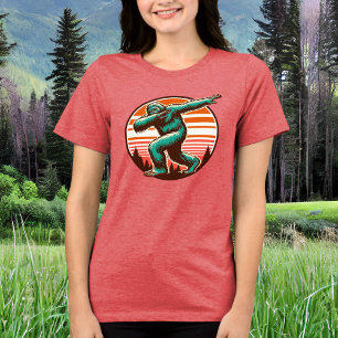 Funny Sasquatch Bigfoot Dabbing Personalised Tri-Blend Shirt