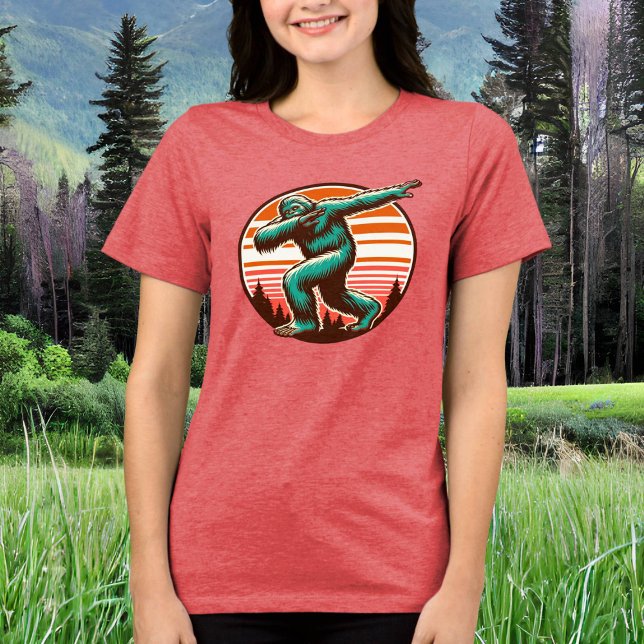 Funny Sasquatch Bigfoot Dabbing Personalised Tri-Blend Shirt (Creator Uploaded)