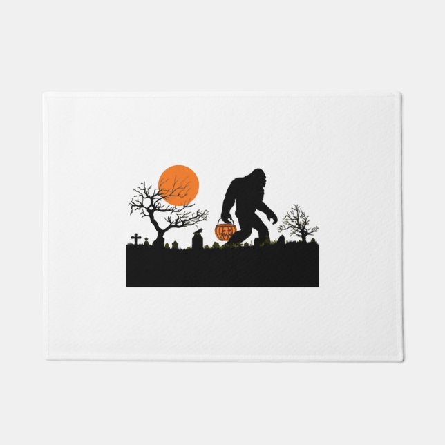 Funny Sasquatch Bigfoot Halloween Costume T-shirt Doormat (Front)