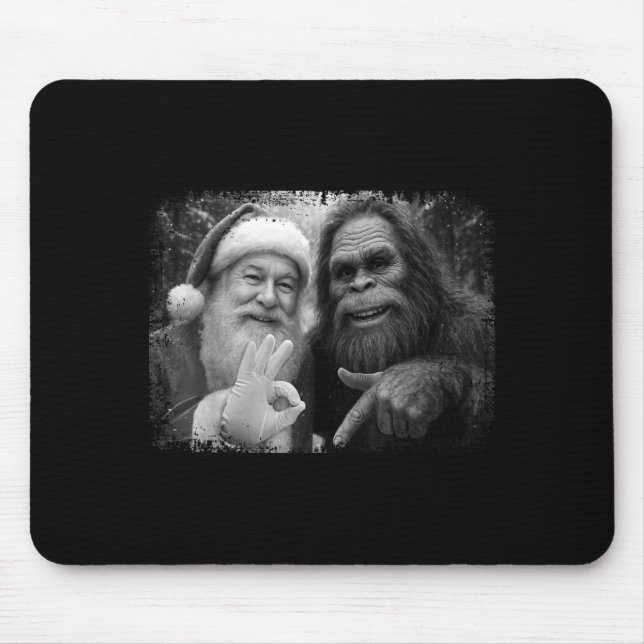 Funny Sasquatch Bigfoot Santa Six Seven 6 7 Meme C Mouse Pad (Front)